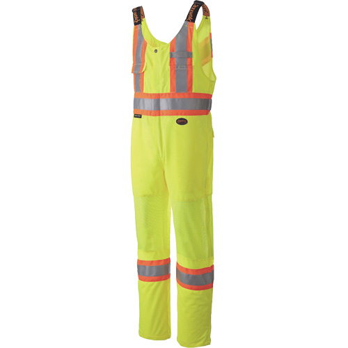 6000 Safety Overalls, Polyester, X-Small, High Visibility Lime-Yellow Seaboard Timber Mart