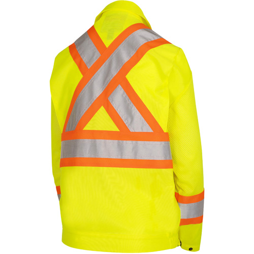 5999JW Veste de s&eacute;curit&eacute; routi&egrave;re pour femmes, Polyester, Jaune lime haute visibilit&eacute;, T-petit Seaboard Timber Mart
