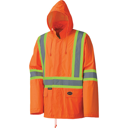5598 Combinaison de pluie imperm&eacute;able et l&eacute;g&egrave;re, Polyester/PVC, Petit, Orange haute visibilit&eacute; Seaboard Timber Mart