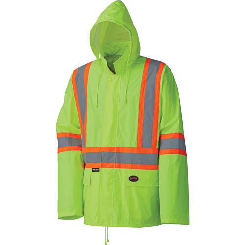 5599 Combinaison de pluie imperm&eacute;able et l&eacute;g&egrave;re, Polyester/PVC, T-petit, Jaune lime haute visibilit&eacute; Seaboard Timber Mart