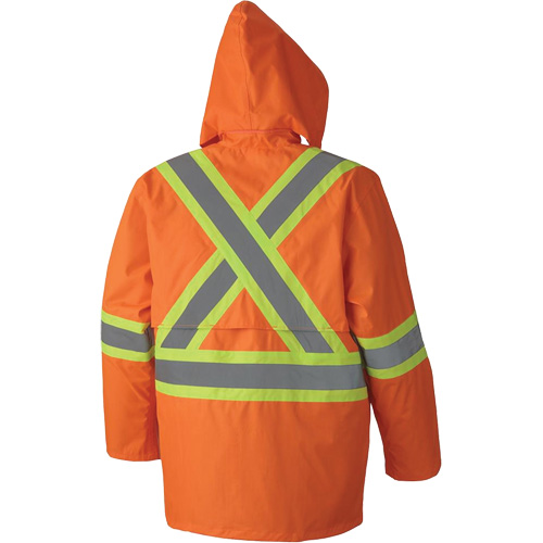 5608 Combinaison de pluie imperm&eacute;able 210D, Polyester/PVC, Petit, Orange haute visibilit&eacute; Seaboard Timber Mart