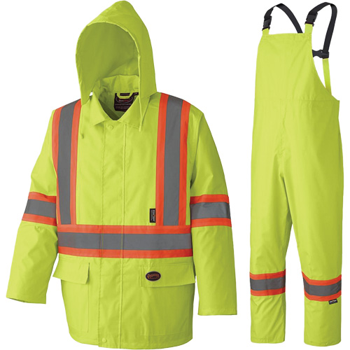 5609 Combinaison de pluie imperm&eacute;able 210D, Polyester/PVC, T-petit, Jaune lime haute visibilit&eacute; Seaboard Timber Mart