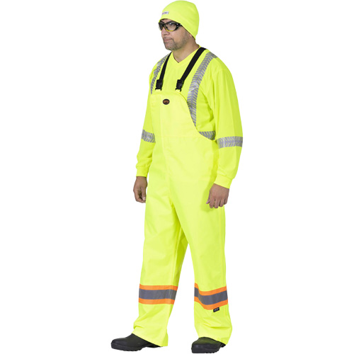 5629 Salopettes The Rock 300D, Polyester, Grand, Jaune lime haute visibilit&eacute; Seaboard Timber Mart