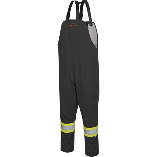 5629BK The Rock 300D Bib Pants, Polyester, Small, Black Seaboard Timber Mart