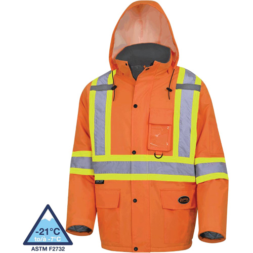 5030 Manteau de s&eacute;curit&eacute; matelass&eacute; imperm&eacute;able, Orange haute visibilit&eacute;, Petit Seaboard Timber Mart
