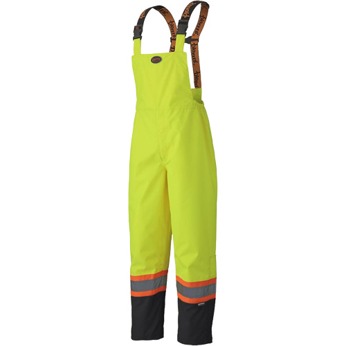 5405 300D Trilobal Ripstop Waterproof Bib Pants, Polyester, X-Small, High Visibility Lime-Yellow Seaboard Timber Mart