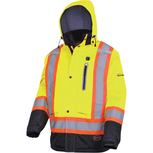 5408 Waterproof Heated Insulated Jacket, Men's, Small, High Visibility Lime-Yellow Seaboard Timber Mart