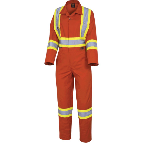 5514W Women's Safety Coveralls, X-Small, High Visibility Orange Seaboard Timber Mart