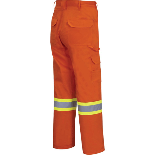 4462 Bright Safety Cargo Pants with Startech&reg; Tape, Cotton, 32, High Visibility Orange Seaboard Timber Mart