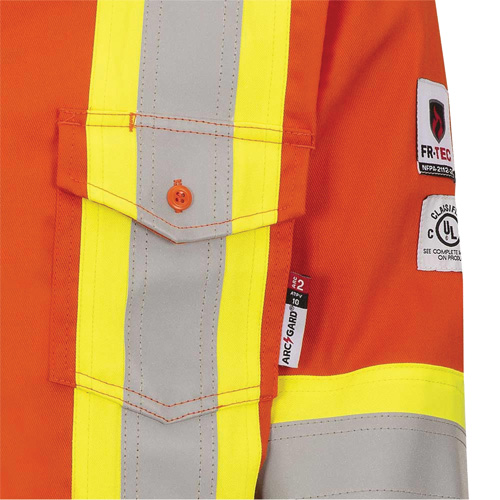 7743 FR-Tech&reg; Flame-Resistant Safety Shirt, Small, High Visibility Orange Seaboard Timber Mart