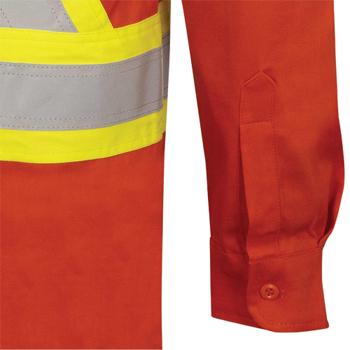 7743 FR-Tech&reg; Flame-Resistant Safety Shirt, Small, High Visibility Orange Seaboard Timber Mart