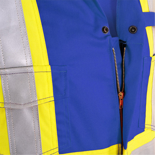7706T FR-Tech&reg; Flame-Resistant Coverall with Leg Zippers, Size 40 (Tall), Royal Blue, 9.7 cal/cm² Seaboard Timber Mart