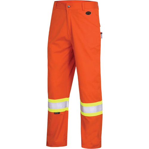7763 Pantalon de s&eacute;curit&eacute; haute visibilit&eacute; r&eacute;sistant aux arcs &eacute;lectriques FR-Tech 88/12, 38, x 30, Orange haute visibilit&eacute;, 9,7 cal/cm² Seaboard Timber Mart