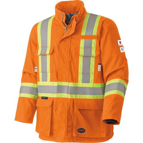 5533 Flame-Resistant Safety Parka, Small, High Visibility Orange, 58 cal/cm² Seaboard Timber Mart