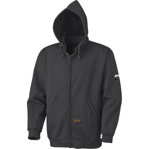 337 Flame-Resistant Zip Style Hoodie, Men's, X-Small, Black, 22 cal/cm² Seaboard Timber Mart