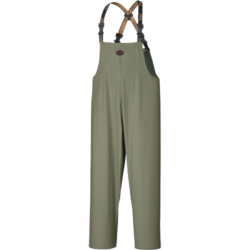 D7020 Dry King&reg; Stretch Bib Pants, X-Small, Polyurethane, Green Seaboard Timber Mart