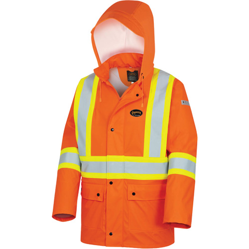 5892PKT Veste de s&eacute;curit&eacute; imperm&eacute;able &agrave; haute visibilit&eacute; ignifuge, T-petit, Orange haute visibilit&eacute; Seaboard Timber Mart