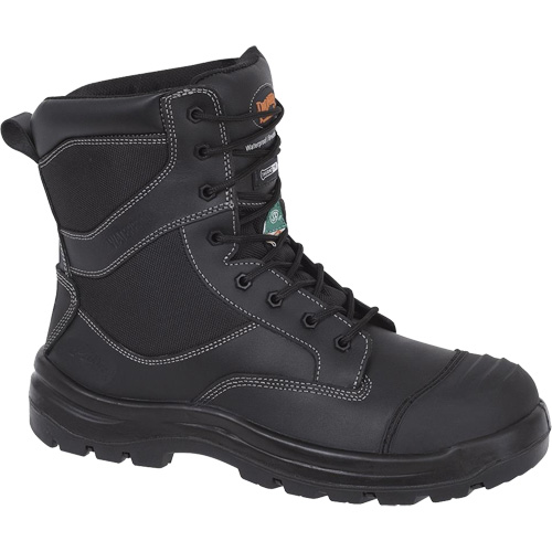 1050 Black Composite Safety Work Boots, Leather, Size 14, Impermeable Seaboard Timber Mart