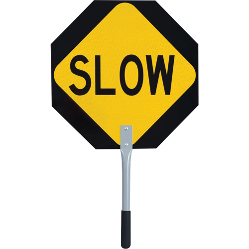 456 Traffic Stop/Slow Paddle, 18" x 18", Corrugated Plastic, English Seaboard Timber Mart