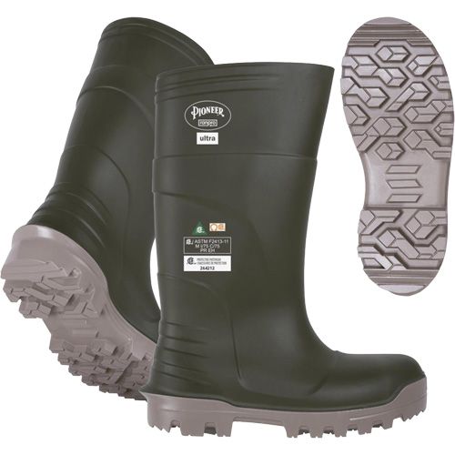 B105FUL.GR Pioneer Ultra Boots, Polyurethane, Steel/Composite Toe, Size 6, Puncture Resistant Sole Seaboard Timber Mart