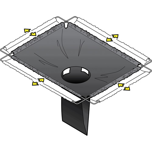 Square Ultra-Drain Guard&reg; Catch Basin Insert with Overflow Port, Oil & Sediment, 16" - 28" L x 20" - 36" W Seaboard Timber Mart