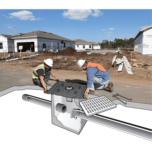 Ultra-Drain Guard&reg; Catch Basin Insert, Trash & Debris, 48" L x 36" W Seaboard Timber Mart