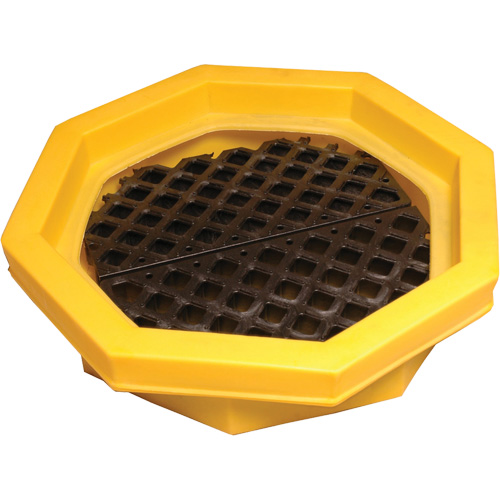 Ultra-Drum Tray&reg; with Grating, 32" L x 32" W x 8.1" H, 21.1 US gal. Spill Capacity Seaboard Timber Mart