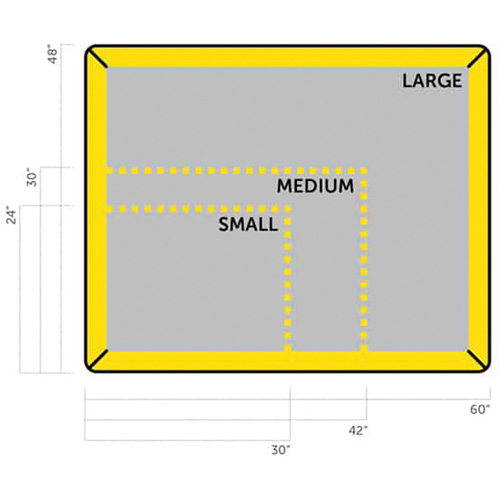 Large Ultra-Filter Pad, 3.3 US gal. Capacity, 5' W x 4' L x 3" H, Foam Wall Seaboard Timber Mart