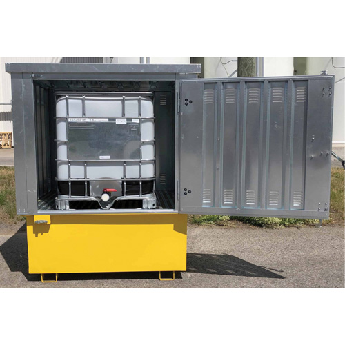 Steel Ultra-IBC Hard Top, 71.1" L x 83.1" W x 66.3" H, 5640 lbs. Load Capacity Seaboard Timber Mart