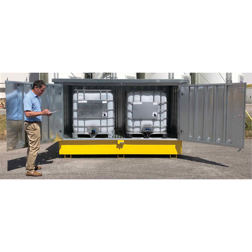 Ultra-Twin IBC en acier avec couvercle rigide, 123,4" lo x 73,4" la x 66,4" h, Capacit&eacute; de charge 12250 lb Seaboard Timber Mart