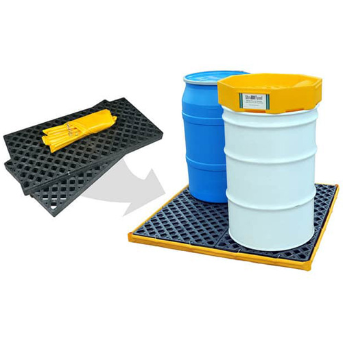 4-Drum Flexible Ultra-Spill Deck&reg; Bladder System, 110 US gal. Spill Capacity, 51" x 48" x 5" Seaboard Timber Mart