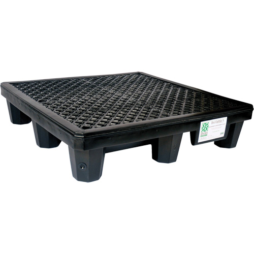 Ultra-Spill Pallet mod&egrave;le &eacute;conomique, 4 barils, Capacit&eacute; de d&eacute;versement 66 gal. US, 53" x 53" x 11,8" Seaboard Timber Mart