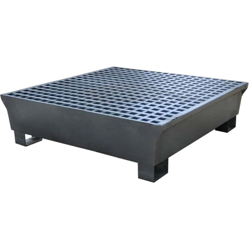 4-Drum Steel Ultra-Spill Pallet&reg;, 68 US gal. Spill Capacity, 49.1" x 47.1" x 10.9" Seaboard Timber Mart