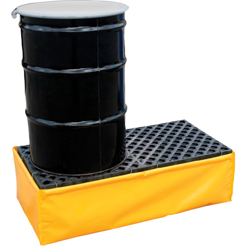 2-Drum Flexible Ultra-Spill Pallet&reg;, 66 US gal. Spill Capacity, 48" x 24" x 14" Seaboard Timber Mart