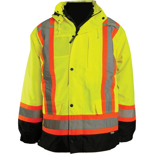 Veste 7 en 1, Polyester, Orange haute visibilit&eacute;, Moyen Seaboard Timber Mart