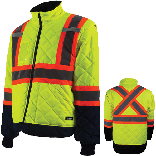 Freezer Jacket, Polyester, High Visibility Orange, Large Seaboard Timber Mart