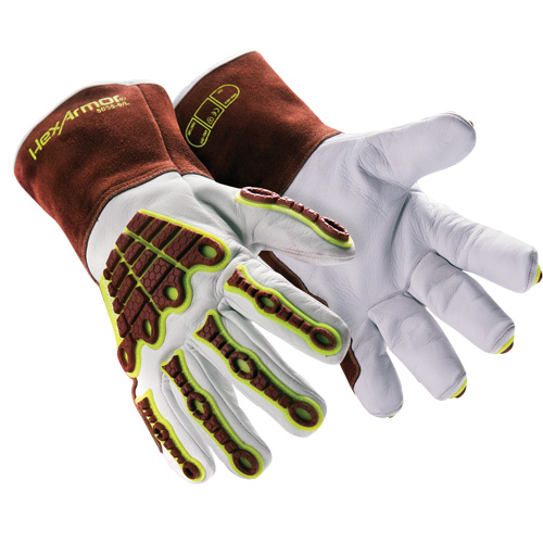 HeatArmor&reg; 5055 Welding Gloves, Grain Goatskin, Size Small/7 Seaboard Timber Mart