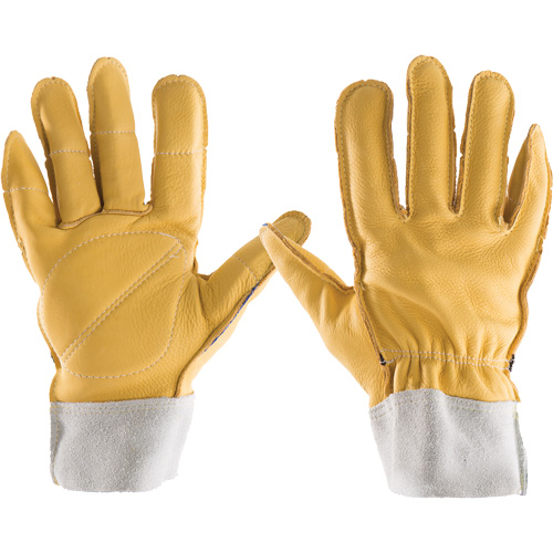 Gants tout cuir, 7/Petit, Paume en Cuir fleur, Poignet &eacute;lastique Seaboard Timber Mart