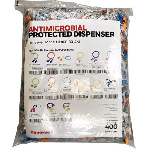 Recharge de bouchons doreille FF-30 pour le distributeur HL400, Vrac - Sac en poly, Avec cordon Seaboard Timber Mart