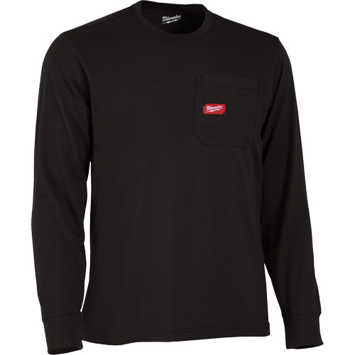 Gridiron Long-Sleeved Pocket-T-Shirt, Men's, Small, Black Seaboard Timber Mart