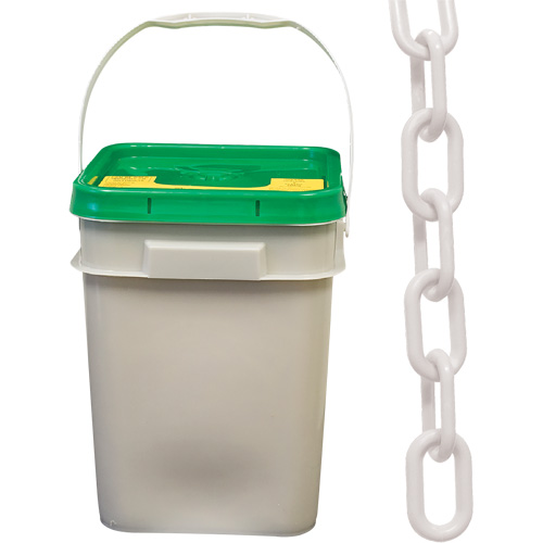 Heavy-Duty Plastic Safety Chain, White Seaboard Timber Mart