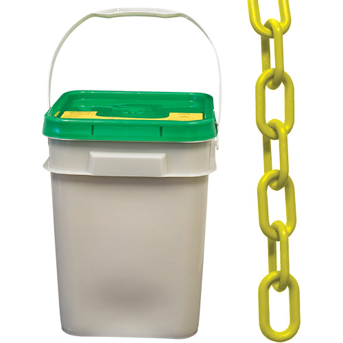 Heavy-Duty Plastic Safety Chain, Yellow Seaboard Timber Mart