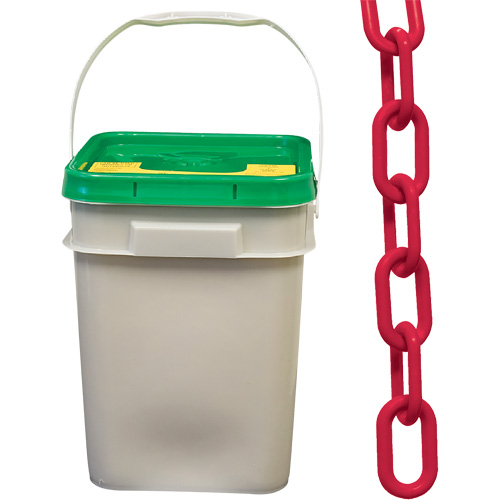 Heavy-Duty Plastic Safety Chain, Red Seaboard Timber Mart