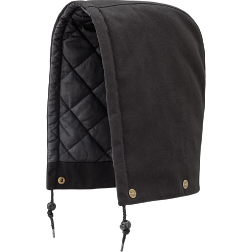 538BK Capuchon pour parka, blouson aviateur ou combinaison de s&eacute;curit&eacute; matelass&eacute;e, Noir, Coton Seaboard Timber Mart