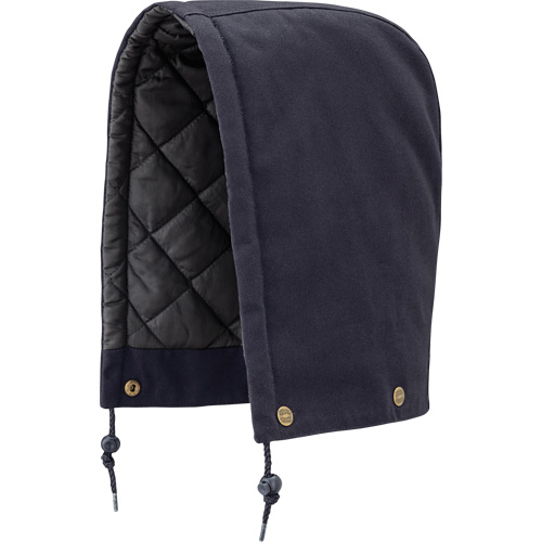 538 Hood for Quilted Safety Parka, Bomber or Coverall, Navy Blue, Cotton Seaboard Timber Mart