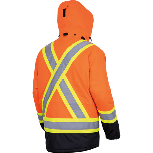 5407 Waterproof Insulated Heated Safety Jacket, Men's, Small, High-Visibility Orange Seaboard Timber Mart
