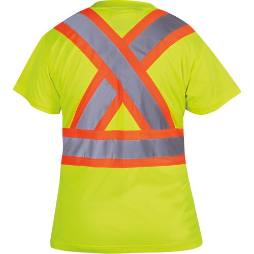 6949 T-shirt de s&eacute;curit&eacute; en il-de-perdrix pour femme, Polyester, T-petit, Jaune lime haute visibilit&eacute; Seaboard Timber Mart