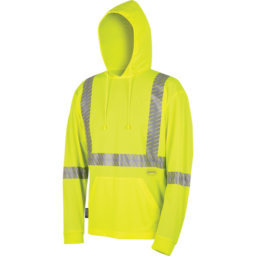 6965 Bird's-Eye Safety Hoodie, Small, High Visibility Lime-Yellow Seaboard Timber Mart
