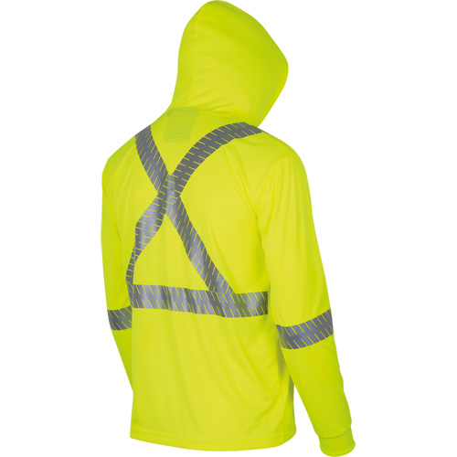 6965 Bird's-Eye Safety Hoodie, Small, High Visibility Lime-Yellow Seaboard Timber Mart