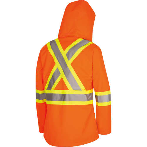 5626W The Rock Women's 300D  Quilted Safety Parka, Polyester/Polyurethane, High Visibility Orange, X-Small Seaboard Timber Mart